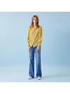 Women's Volume Chiffon China Puff Blouse Yellow - VOYONN - BALAAN 1