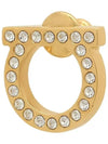Gancini Crystal Large Earrings Gold - SALVATORE FERRAGAMO - BALAAN 5
