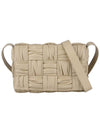 Cassette Intrecciato Leather Cross Bag Porridge - BOTTEGA VENETA - BALAAN 2