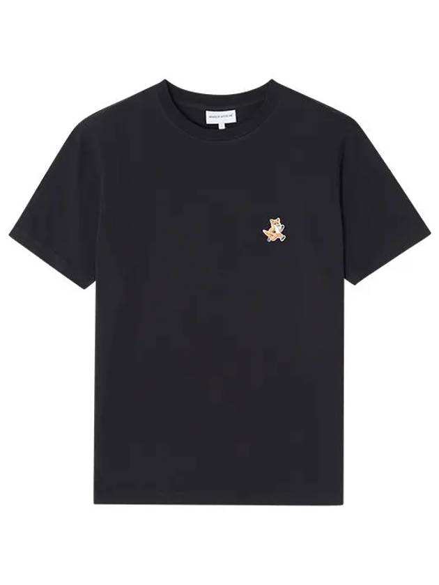 Speedy Fox Patch Comfort Short Sleeve T-Shirt Black - MAISON KITSUNE - BALAAN 4