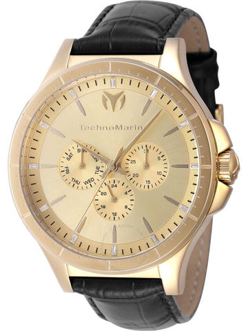 Technomarine MoonSun Date-Day Quartz Gold Dial Men's Watch TM-822031 - TECHNOMARINE - BALAAN 1