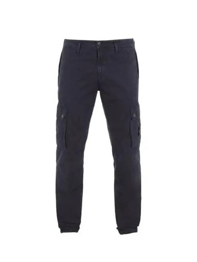 Wappen Patch Old Treatment Slim Fit Cargo Straight Pants Navy - STONE ISLAND - BALAAN 2