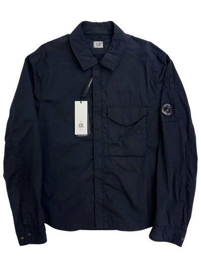 Men's Chrome R Over Shirt Zip Up Jacket Navy - CP COMPANY - BALAAN 2