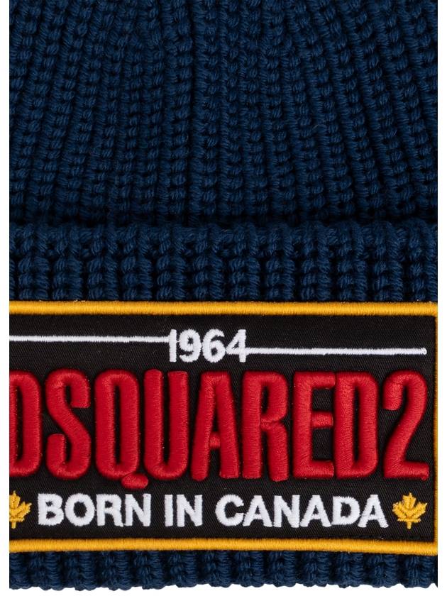 Dsquared2 Cap With Logo, Men's, Navy Blue - DSQUARED2 - BALAAN 4