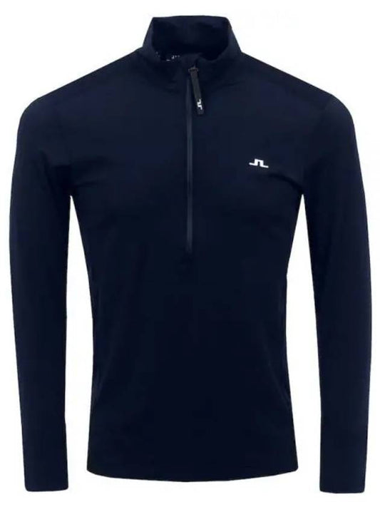 Luque Half Zip Up Mid Long Sleeve T-Shirt Navy - J.LINDEBERG - BALAAN 2