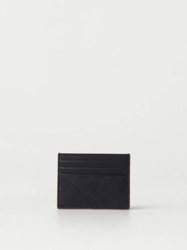 Intrecciato Leather Card Wallet Navy - BOTTEGA VENETA - BALAAN 1