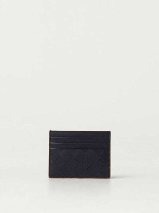 Intrecciato Leather Card Wallet Navy - BOTTEGA VENETA - BALAAN 1