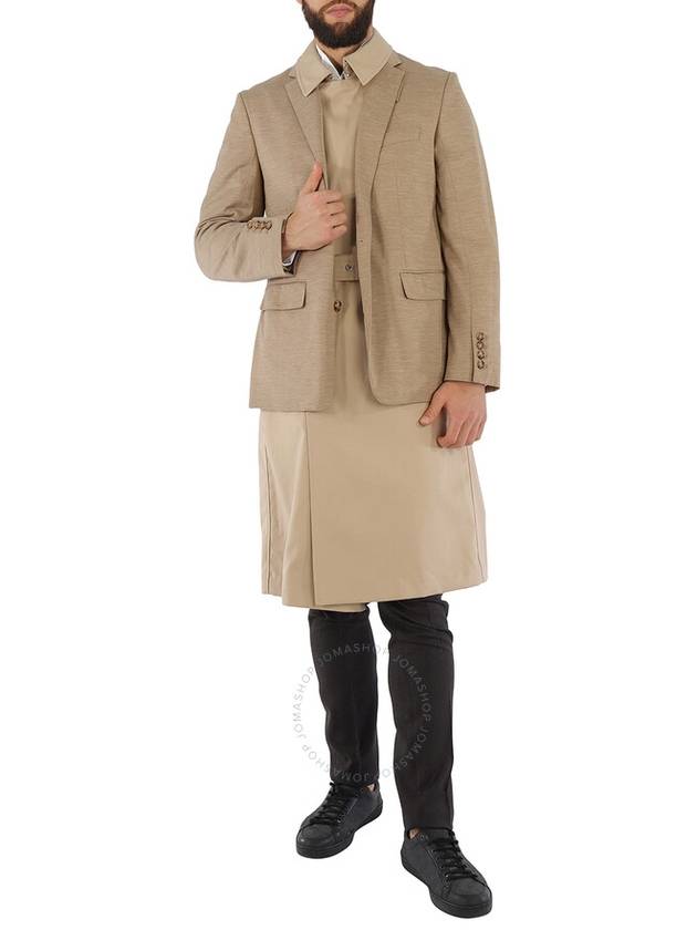 Burberry Men's Blazer Detail Cotton Twill Reconstructed Trench Coat In Soft Fawn, Brand Size 46 (US Size 36) - BURBERRY - BALAAN 1