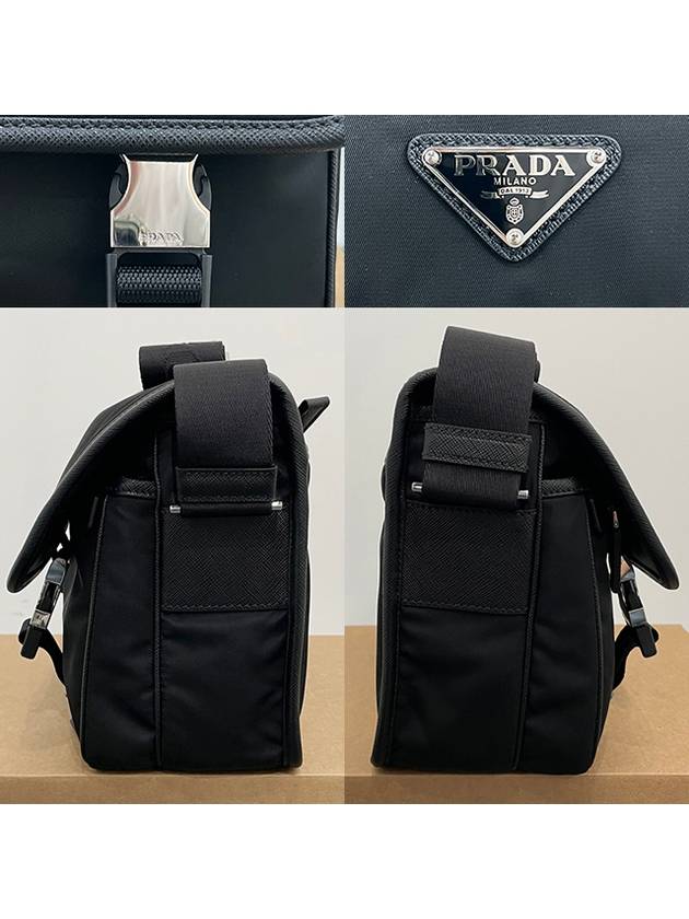 Re-Nylon Saffiano Shoulder Bag Black - PRADA - BALAAN 7