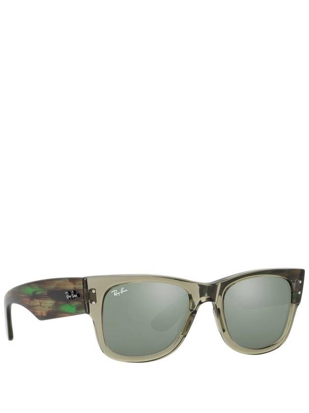 Eyewear Mega Wayfarer Square Sunglasses Transparent Green - RAY-BAN - BALAAN 3