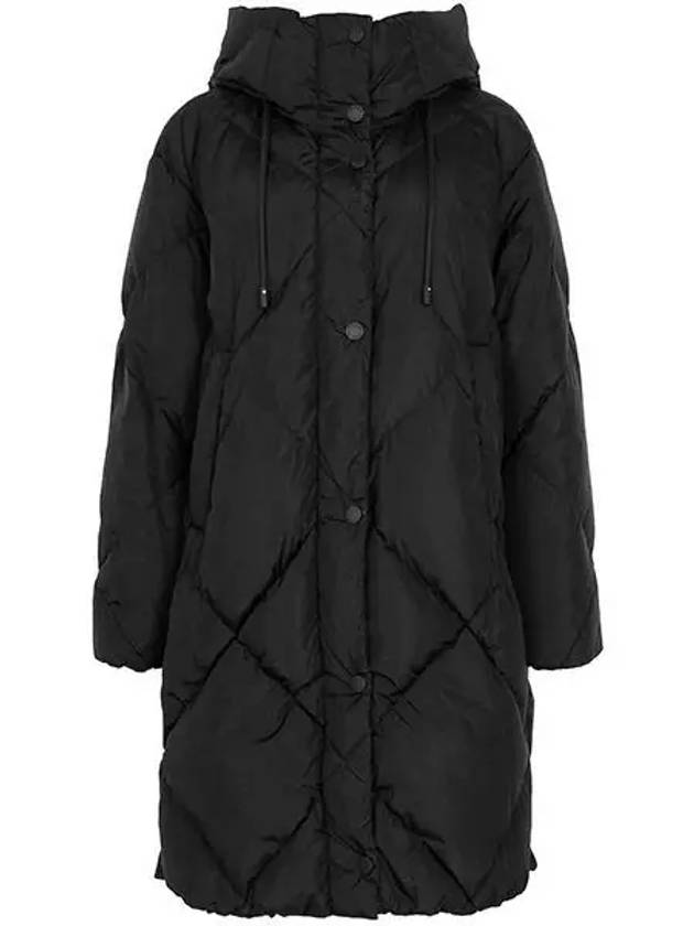 Black Guelfo Hooded Long Down Jacket 004 1208874 - MAX MARA - BALAAN 1