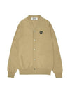 Play Men's Black Wappen Cardigan Beige - COMME DES GARCONS - BALAAN 2