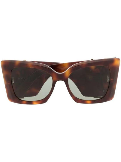 Eyewear Oversize Frame Sunglasses Havana Brown - SAINT LAURENT - BALAAN 2