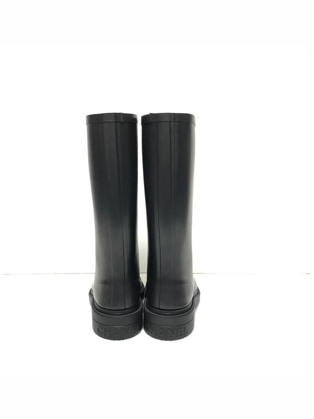 Boots Caoutchouc Black - CHANEL - BALAAN 6