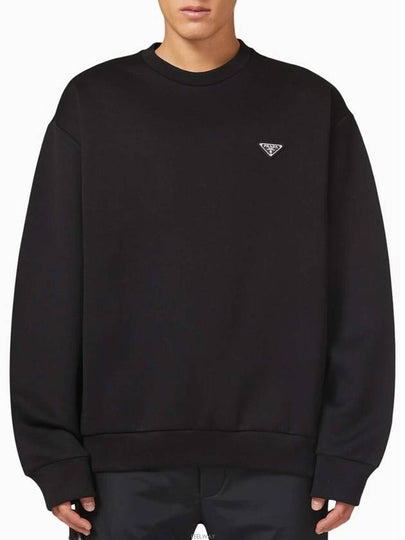 Technical Cotton Sweatshirt Black - PRADA - BALAAN 2