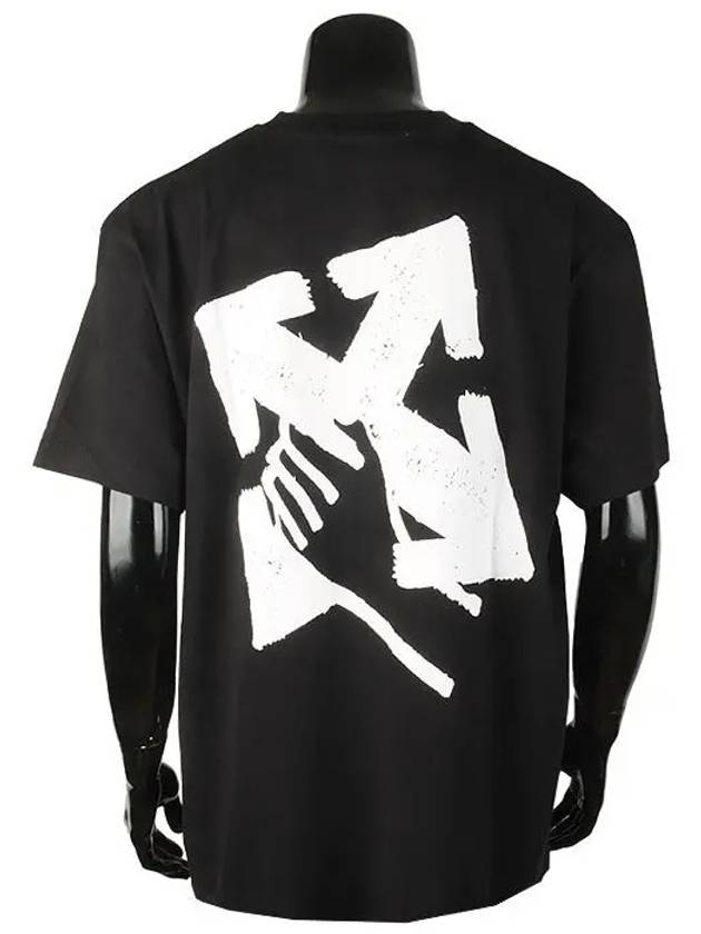 Hand Arrow Logo Print T-Shirt OMAA038S23JER0031001 - OFF WHITE - BALAAN 4