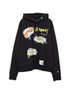 MAISON Sweatshirt A11HD712 BLACK Words Balloon Print Hoodie - MIHARA YASUHIRO - BALAAN 2