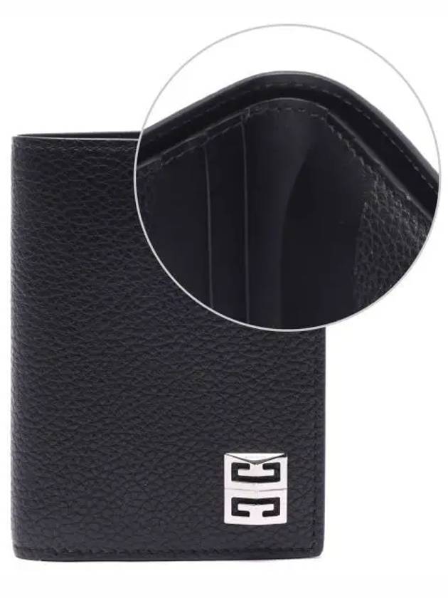 Metal Logo Grain Half Wallet Black - GIVENCHY - BALAAN 2