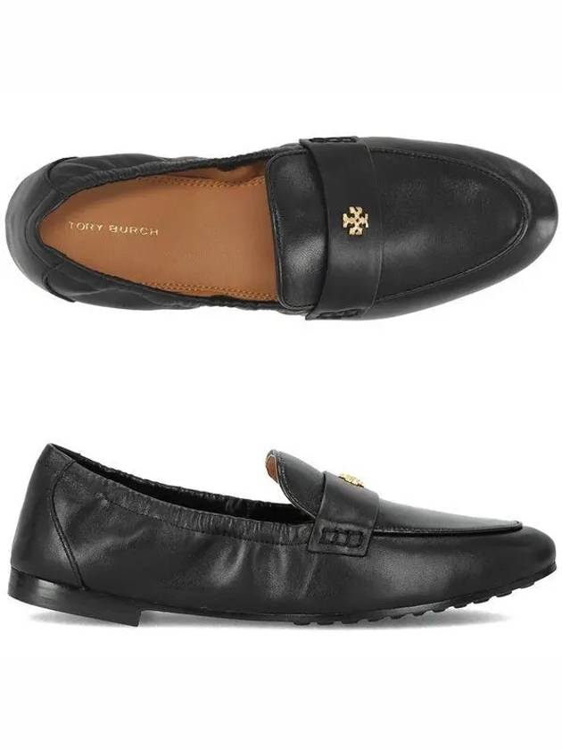 Ballet Double T Napa Leather Loafers Black - TORY BURCH - BALAAN 2