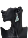 Women's Triangle Logo Earrings Blue - PRADA - BALAAN 9