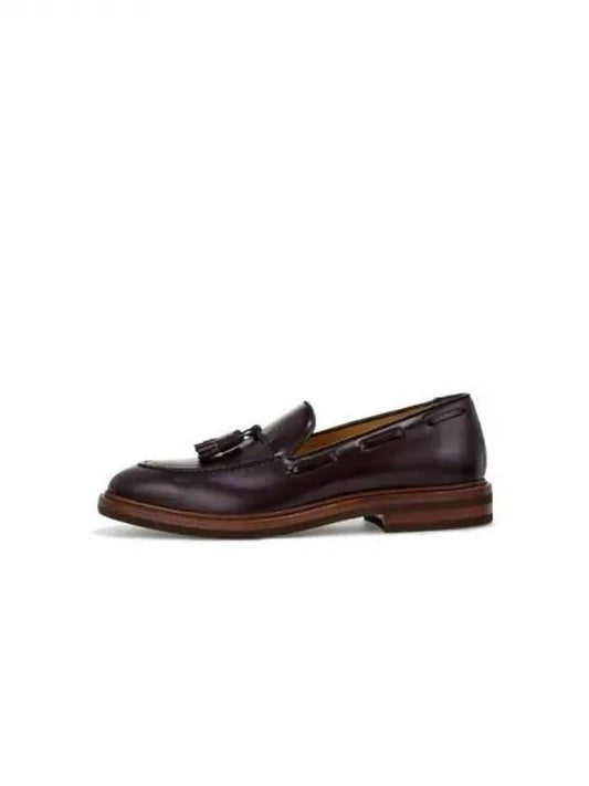 Men s Almond Toe Tassel Leather Loafers Dark Brown 271730 - BRUNELLO CUCINELLI - BALAAN 1