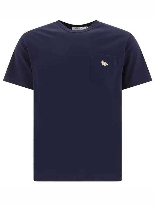 Baby Fox Patch Pocket Short Sleeve T-Shirt Navy - MAISON KITSUNE - BALAAN 2