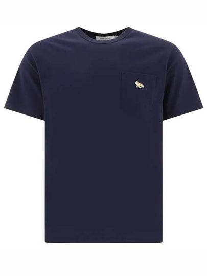 Baby Fox Patch Pocket Short Sleeve T-Shirt Navy - MAISON KITSUNE - BALAAN 2