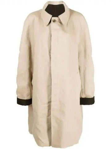 Maison Margiela Reversible Linen Midi Coat 270275 - MAISON MARGIELA - BALAAN 1