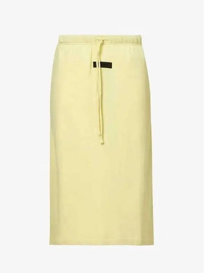 Essential Women's Canary Cotton Midi H-Line Skirt Yellow - FEAR OF GOD - BALAAN 2