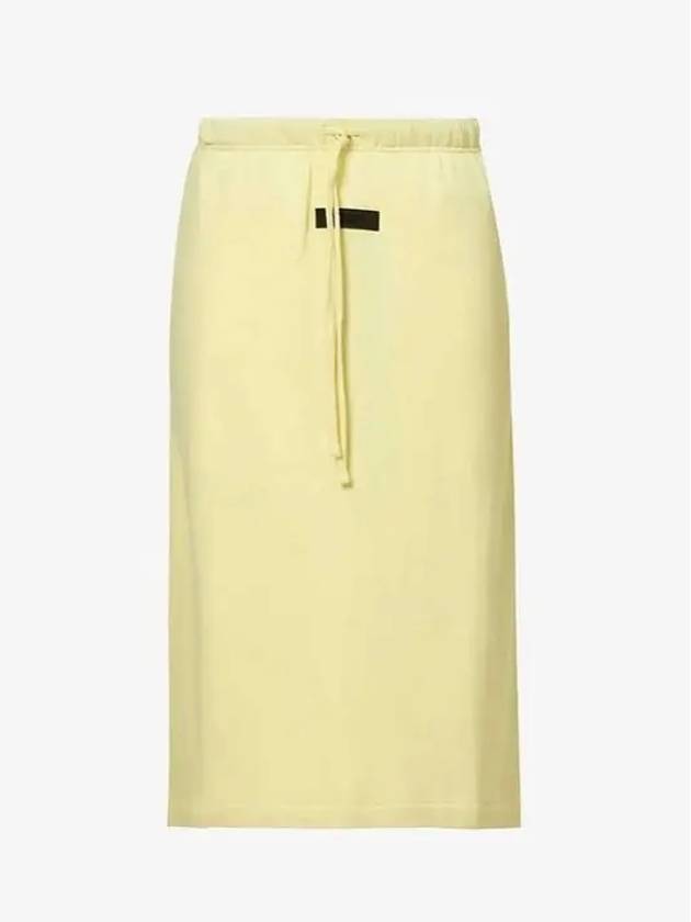 Essential Women's Canary Cotton Midi H-Line Skirt Yellow - FEAR OF GOD - BALAAN 1