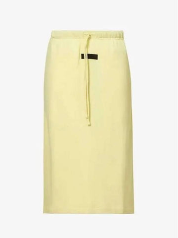 Essential Women's Canary Cotton Midi H-Line Skirt Yellow - FEAR OF GOD - BALAAN 1