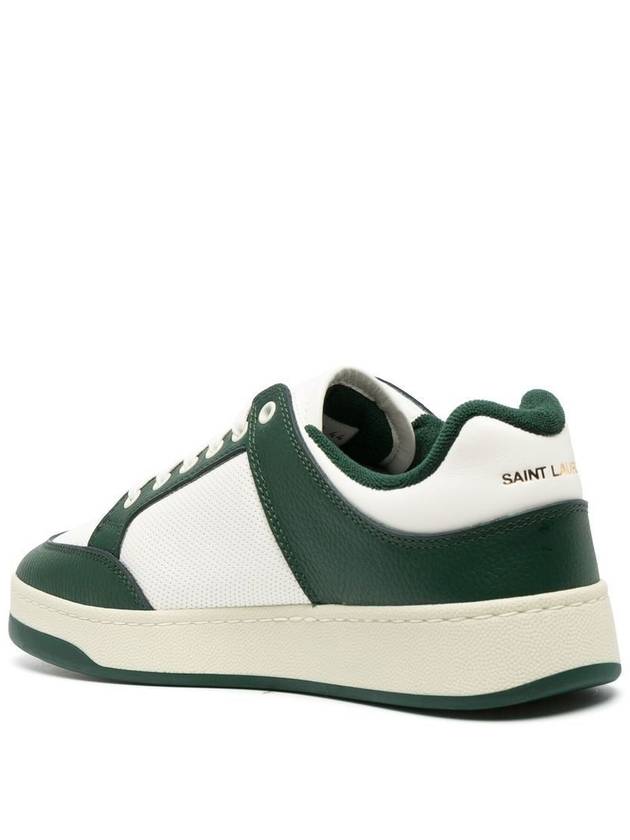 SL 61 Low Top Sneakers White Green - SAINT LAURENT - BALAAN 3