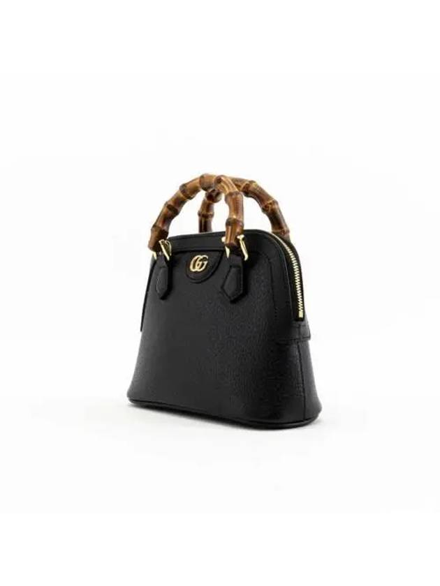 Diana Mini Tote Bag Black Leather - GUCCI - BALAAN 3