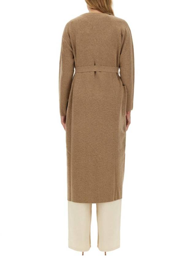 Gestro V Neck Belted Single Coat Beige - MAX MARA - BALAAN 4