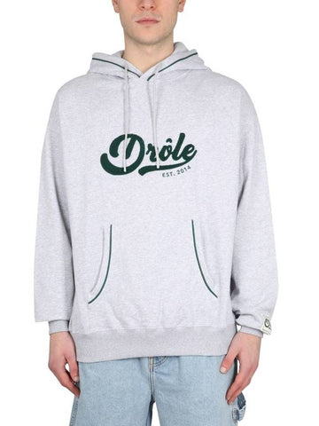 Drôle De Monsieur Hooded Sweatshirt With Logo - DROLE DE MONSIEUR - BALAAN 1