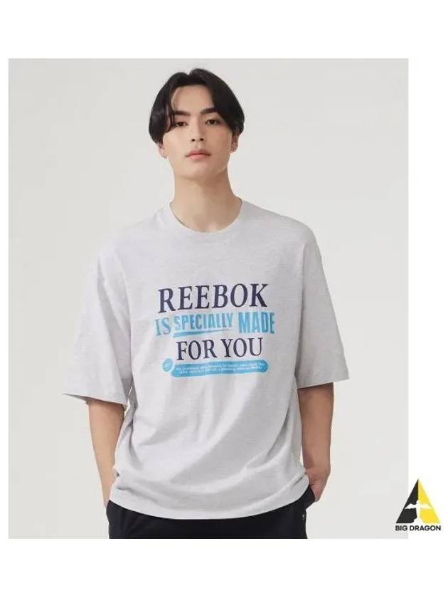 Vector93 Archive Slogan T Shirt Gray - REEBOK - BALAAN 1