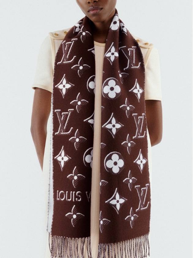 LV Essential Shine Scarf Brown - LOUIS VUITTON - BALAAN 2