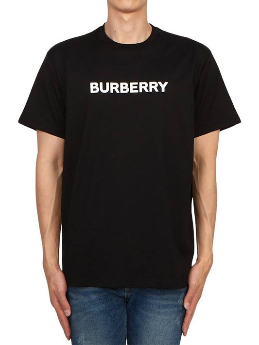 Logo Print Cotton Short Sleeve T-Shirt Black - BURBERRY - BALAAN 2