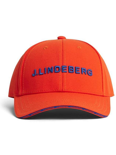 Hennric Embroidered Logo Ball Cap Tangerine Tango - J.LINDEBERG - BALAAN 1