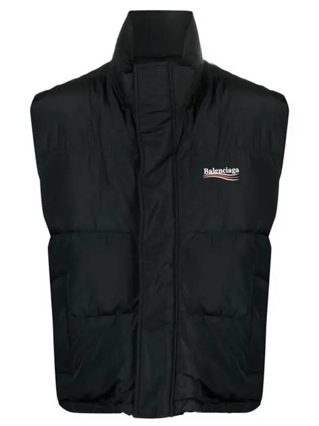 Cocoon Logo Print Padded Vest Black - BALENCIAGA - BALAAN 2