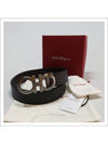 Gancini Reversible Adjustable Leather Belt Black Dark Brown - SALVATORE FERRAGAMO - BALAAN 11