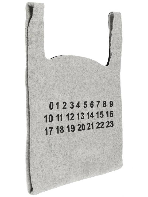 Numbering Polyester Wool Tote Bag Grey - MAISON MARGIELA - BALAAN 4