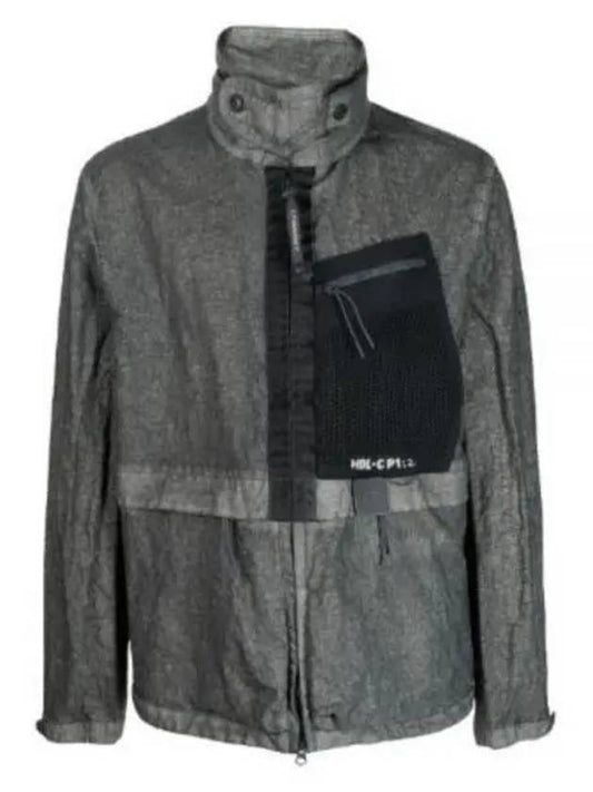 Men's Mesh Pocket Detail Zip-Up Jacket Grey - CP COMPANY - BALAAN 2