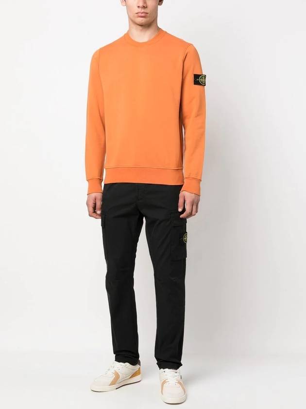 Wappen Patch Crew Neck Sweatshirt Orange - STONE ISLAND - BALAAN 3