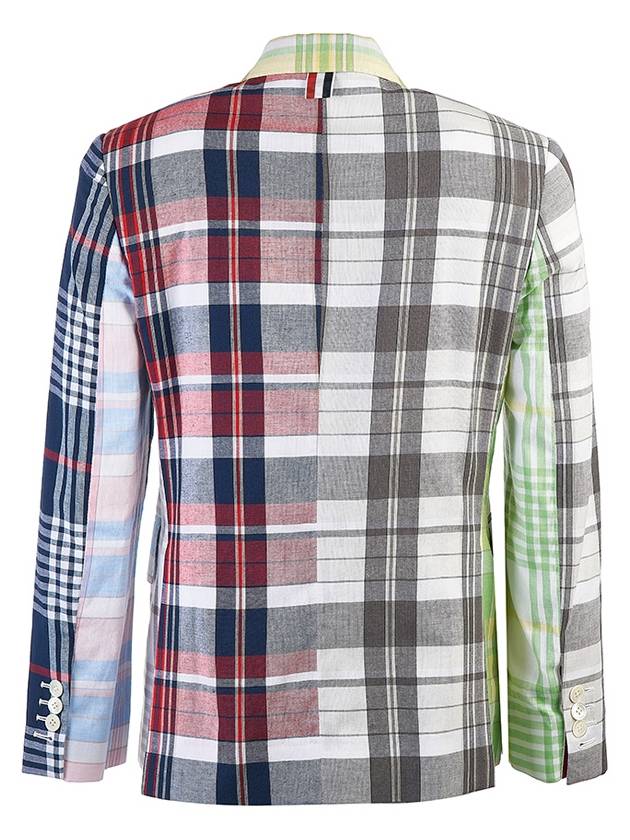 Women's Fun Mix Madras Classic Sports Jacket - THOM BROWNE - BALAAN 4