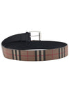 Men's Vintage Check Leather Belt Beige - BURBERRY - BALAAN 5