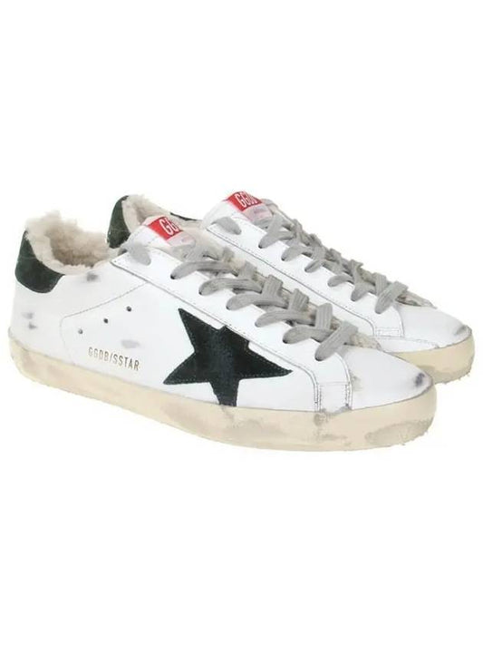 Men's Shearling Superstar Low Top Sneakers White Black Tab - GOLDEN GOOSE - BALAAN 2