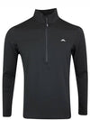 Luke Half Zip Up Mid Long Sleeve T-Shirt Black - J.LINDEBERG - BALAAN 2