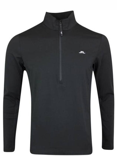 Luke Half Zip Up Mid Long Sleeve T-Shirt Black - J.LINDEBERG - BALAAN 2