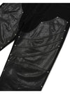 Armor Coated Pants Unisex Rivet Jeans Black - PHOS333 - BALAAN 5